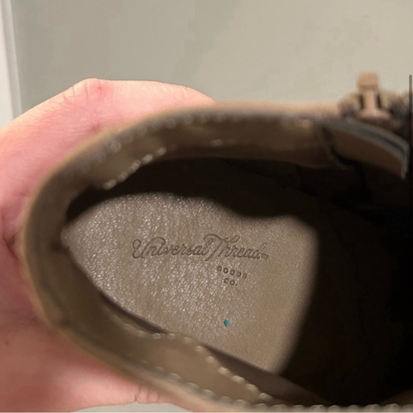 Target Universal Thread Tan Suede Wedge Booties, Size: 8 - Picture 3 of 6